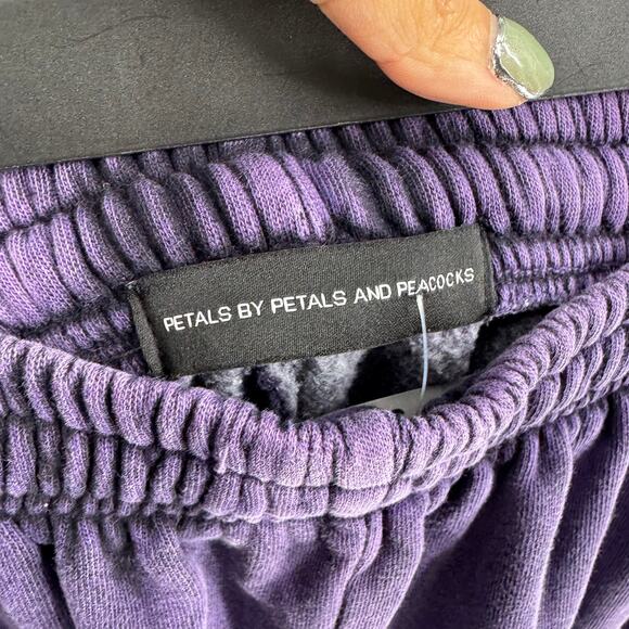 Petals by Petals and Peacocks I Fly You Fly Purple Wash Sweatpants - Picture 6 of 6